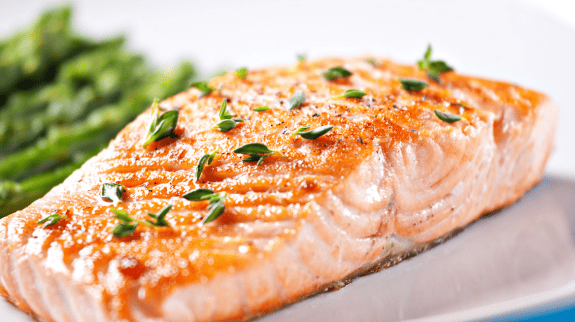 Salmon cooked