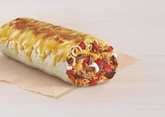 Taco Bell Double Steak Grilled Cheese Burrito